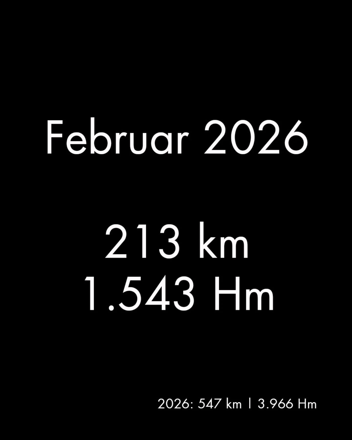 Rückblick auf den Februar 🏃

Nach mehreren Monaten mit jeweils über 300 km wurde es etwas ruhiger, was sehr gut tat. Sollte ich eigentlich öfter machen 😉 

Das Highlight für mich war mein 50 km Ultra von Haßfurt durch die Haßberge nach Bamberg.

Nun freue ich mich schon auf meinen zweiten Start beim Marathon 🇮🇹 im März.

Was war euer besonderes Highlight im Februar?

#running #laufen #statistics #zahlen #rückblick